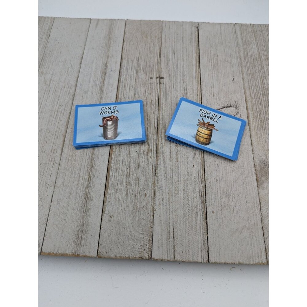 Fishinopoly 1998 Game Replacement Fish in Barrel Can O' Worms Cards